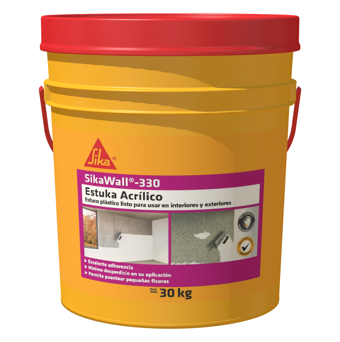 ESTUCO ACRILICO 30KG SIKAWALL 330