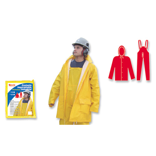 Conjunto Industrial Pantalon De Baber Poliester Amarillo Pvc T-Xl 11966007 - MARKEMSTORE