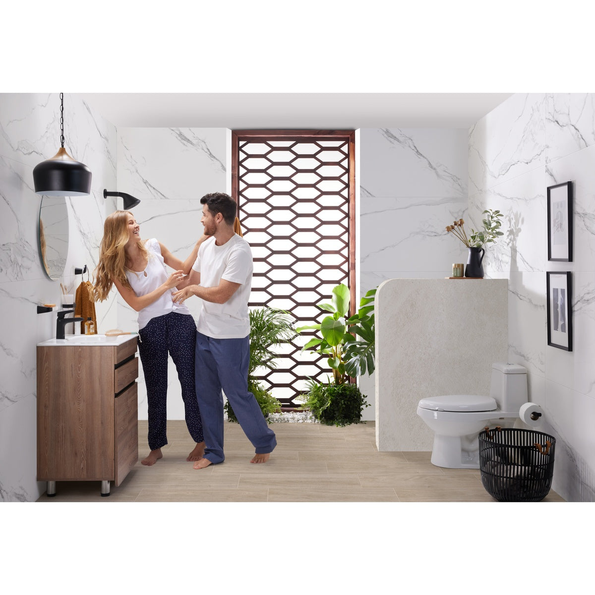 PORCELANATO Porcelatech® Rectificado Greco Blanco Caras Diferenciadas 61X121.5 CAJA 1.48