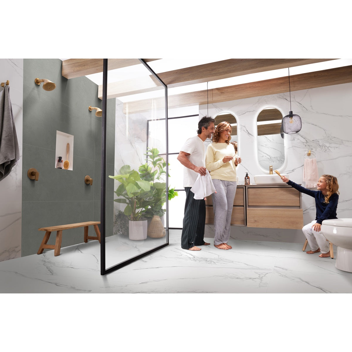 PORCELANATO Porcelatech® Rectificado Greco Blanco Caras Diferenciadas 61X121.5 CAJA 1.48