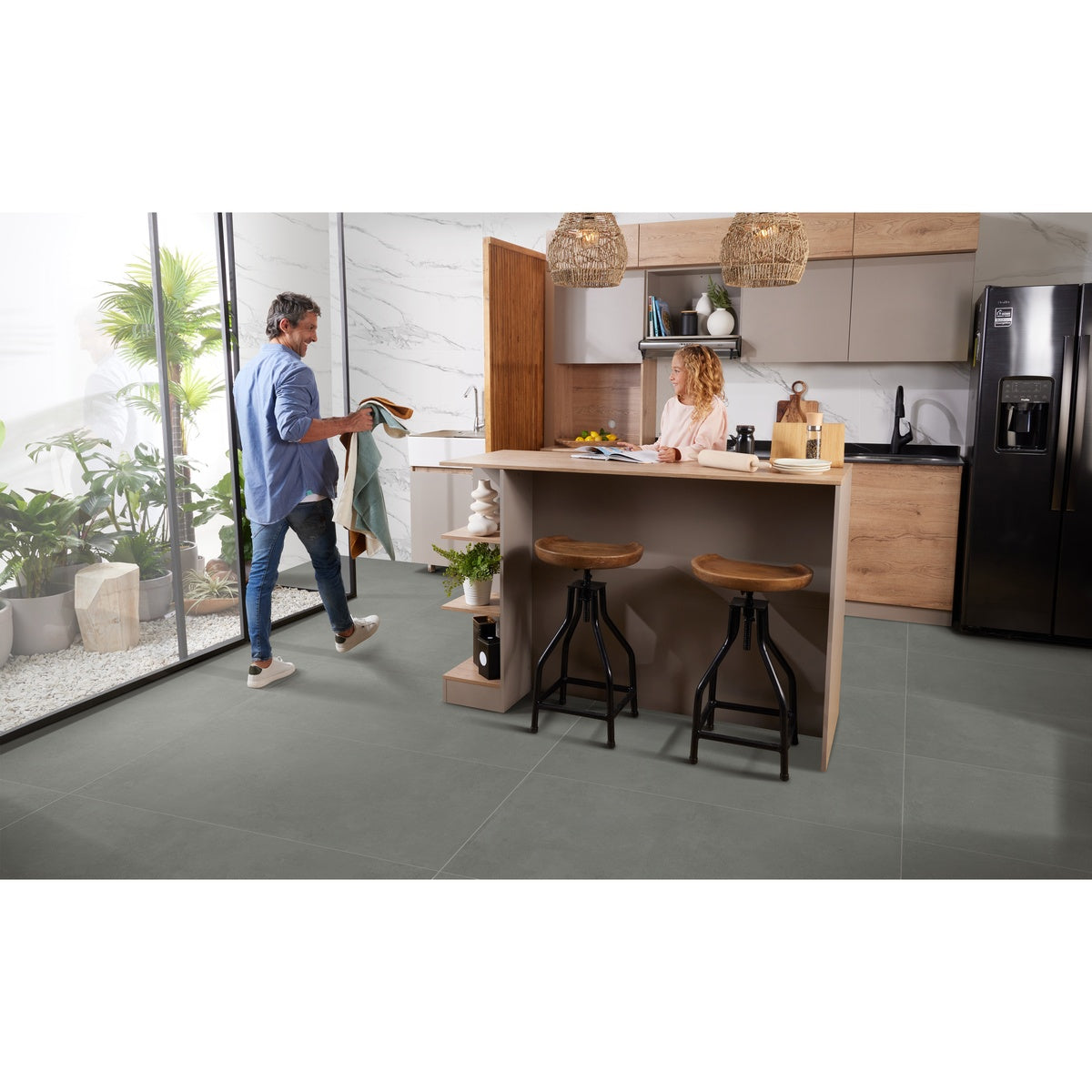 PORCELANATO Porcelatech® Rectificado Greco Blanco Caras Diferenciadas 61X121.5 CAJA 1.48