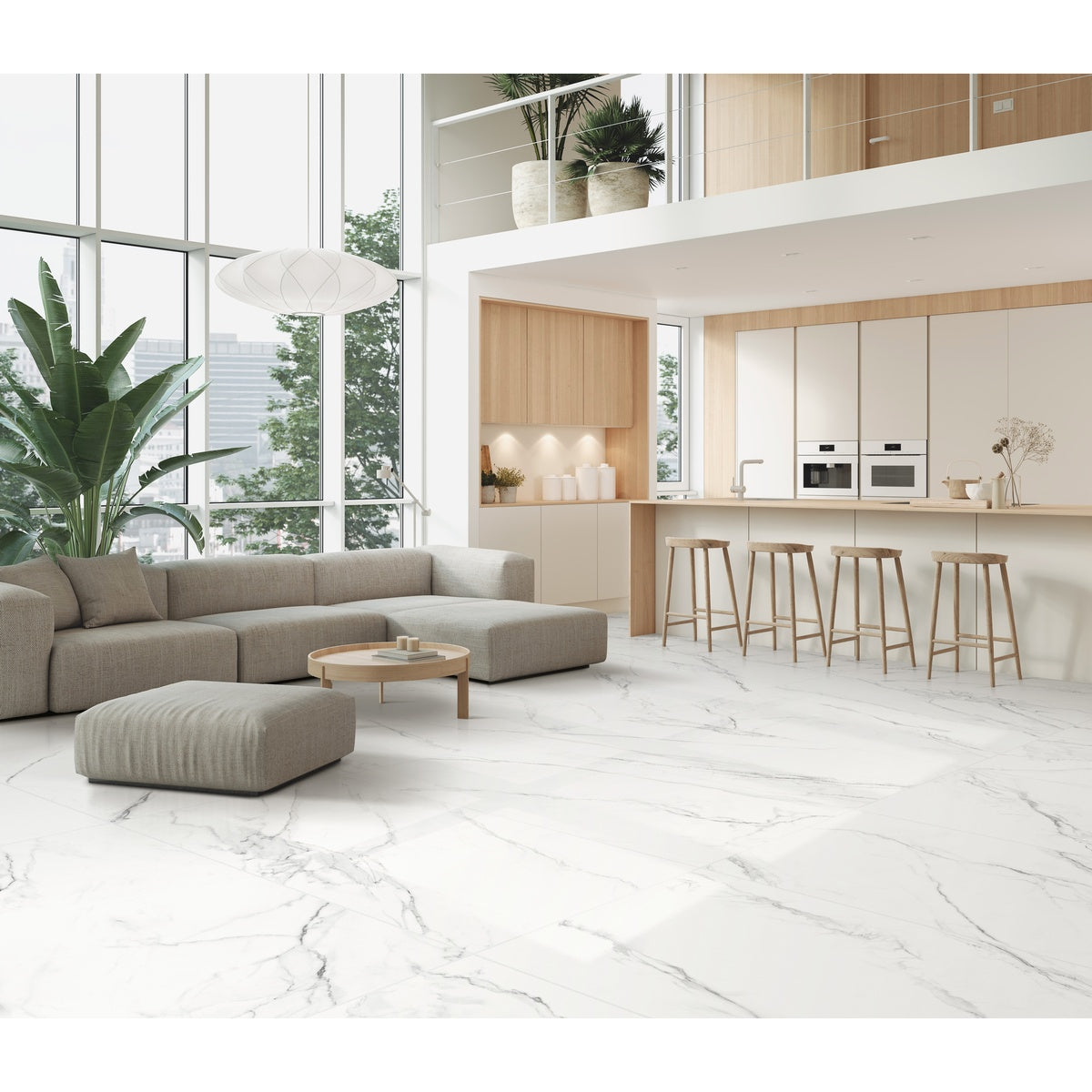 PORCELANATO Porcelatech® Rectificado Greco Blanco Caras Diferenciadas 61X121.5 CAJA 1.48