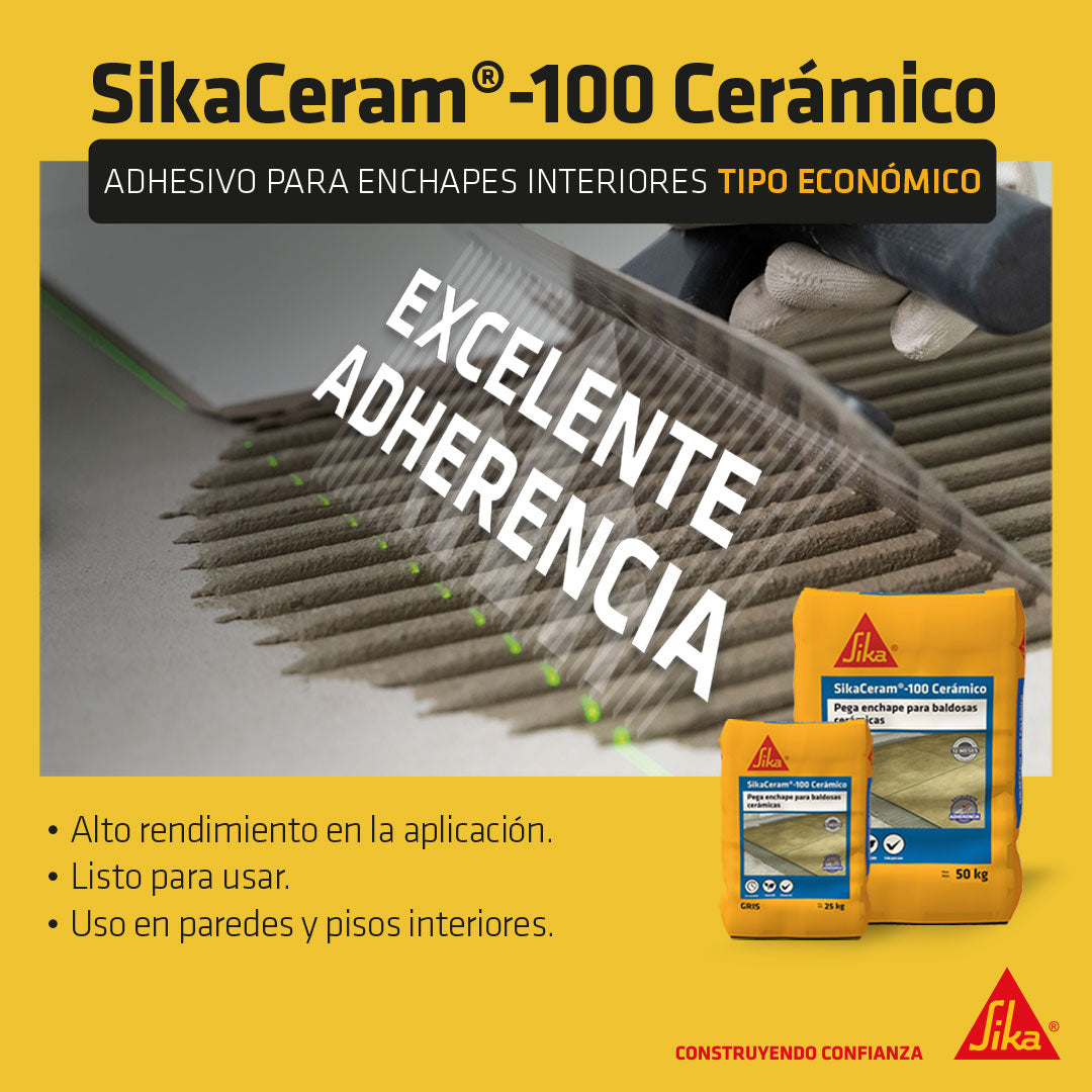 SIKACERAM CERAMICO 25KG GRIS