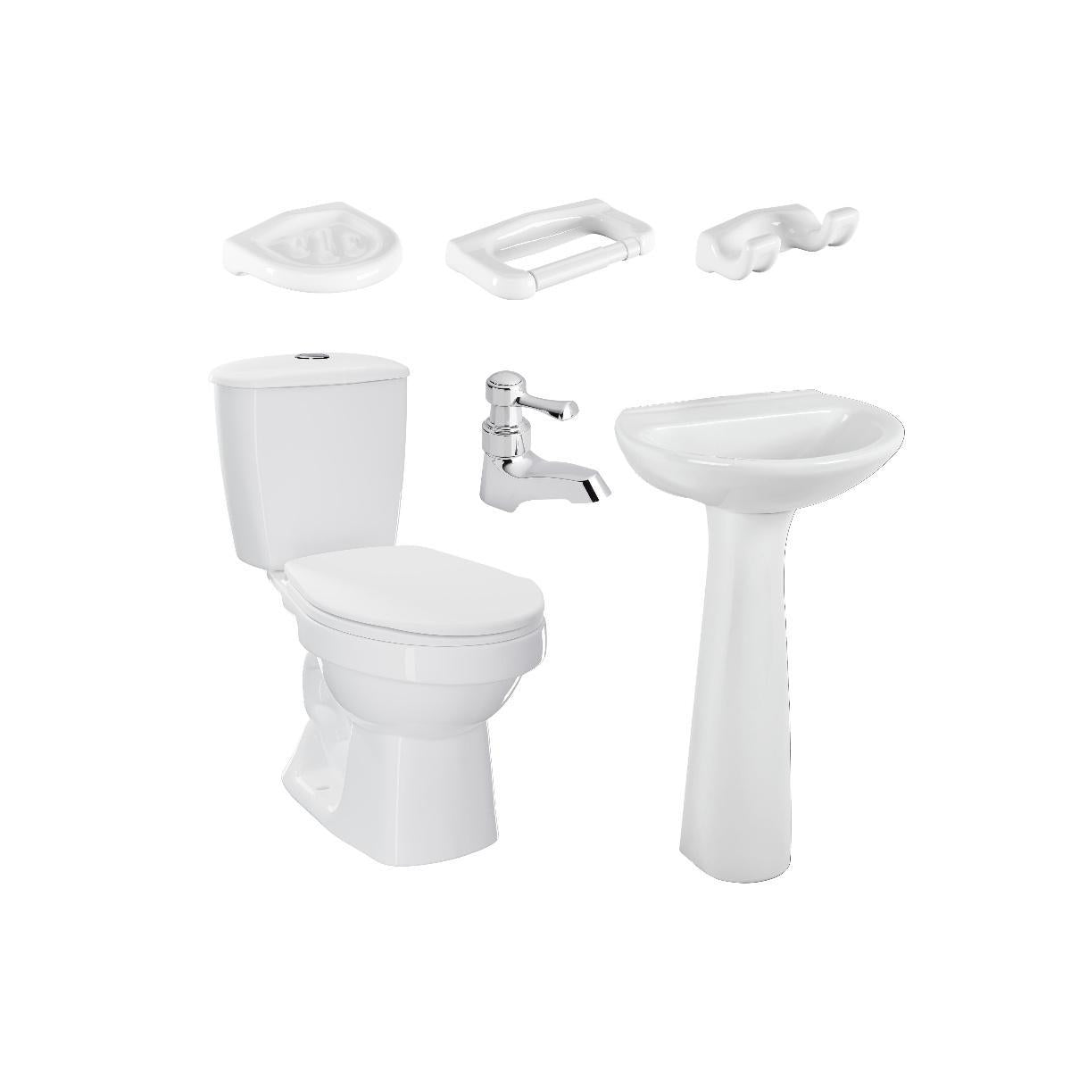 COMBO LAGUNA BLANCO CON PEDESTAL