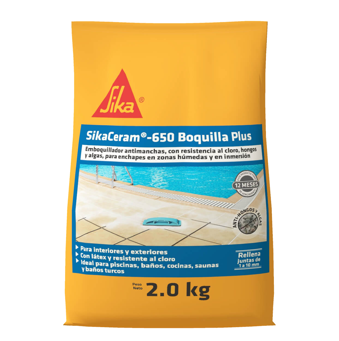 SIKACERAM 650 BOQUILLA BCA PLUS PISCINAS 2KG