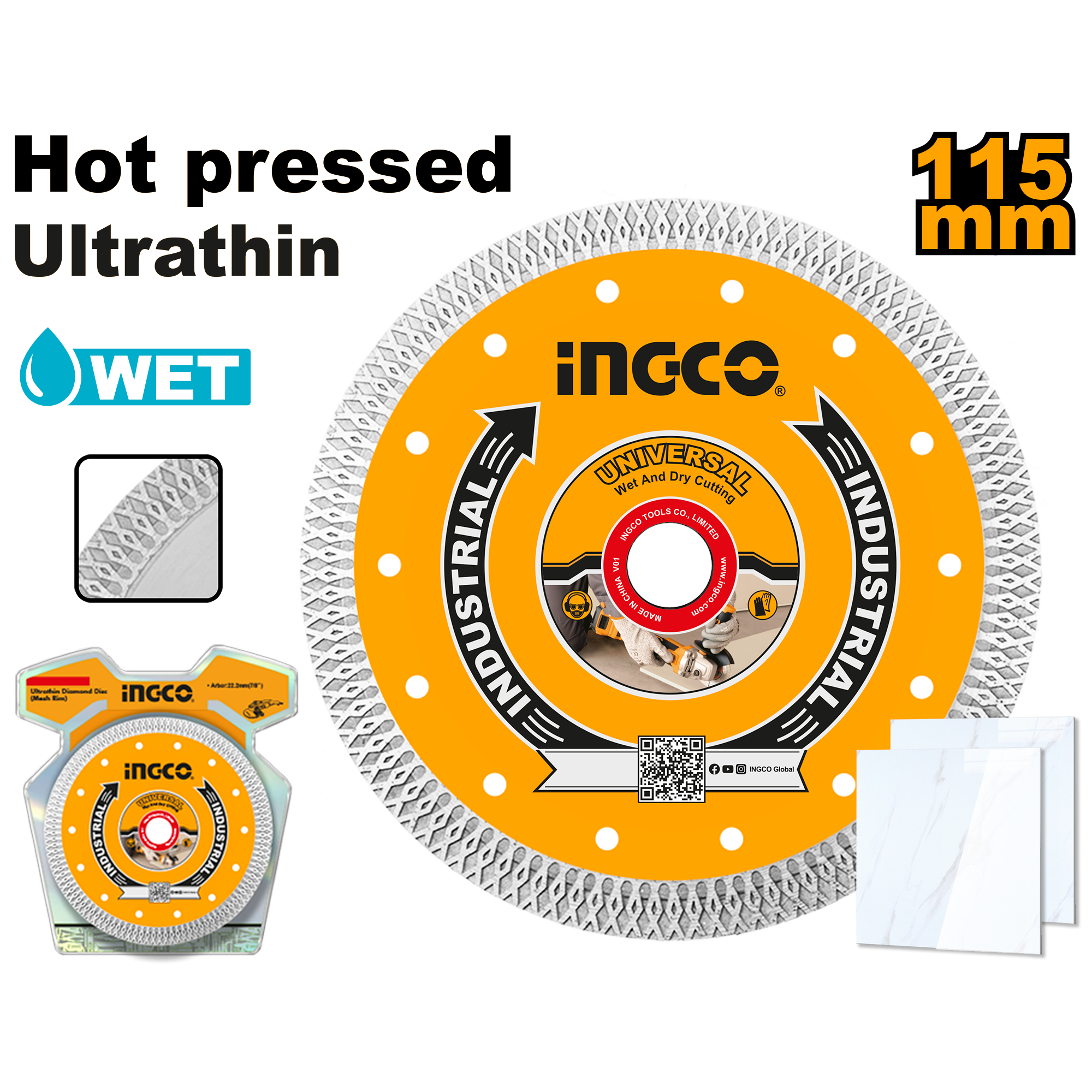 Set 2 Discos Diamantados Borde Malla 4-1/2X22.2Mm INGCO DMD081151HT - MARKEMSTORE