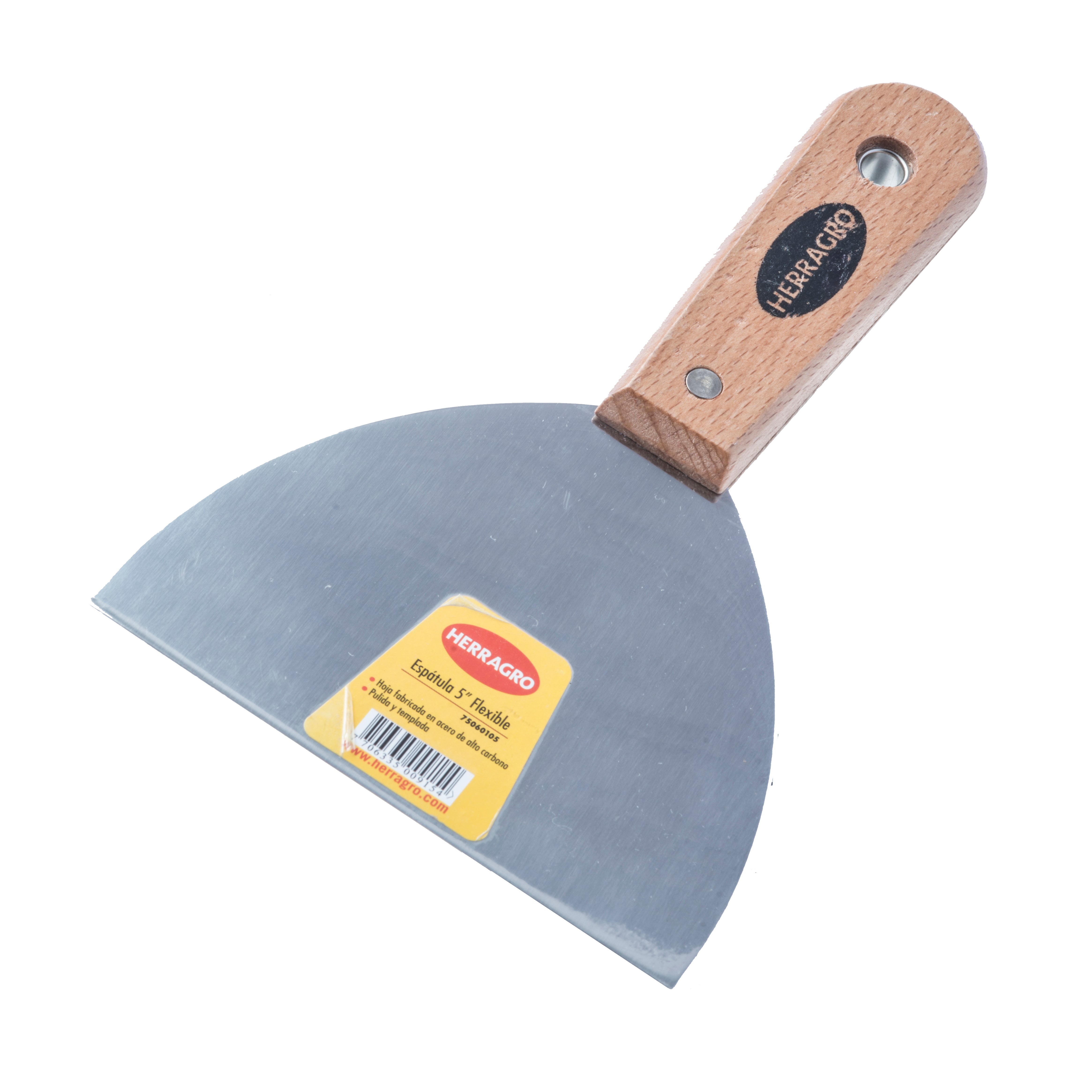 ESPATULA 5" MANGO MADERA HERRAGRO