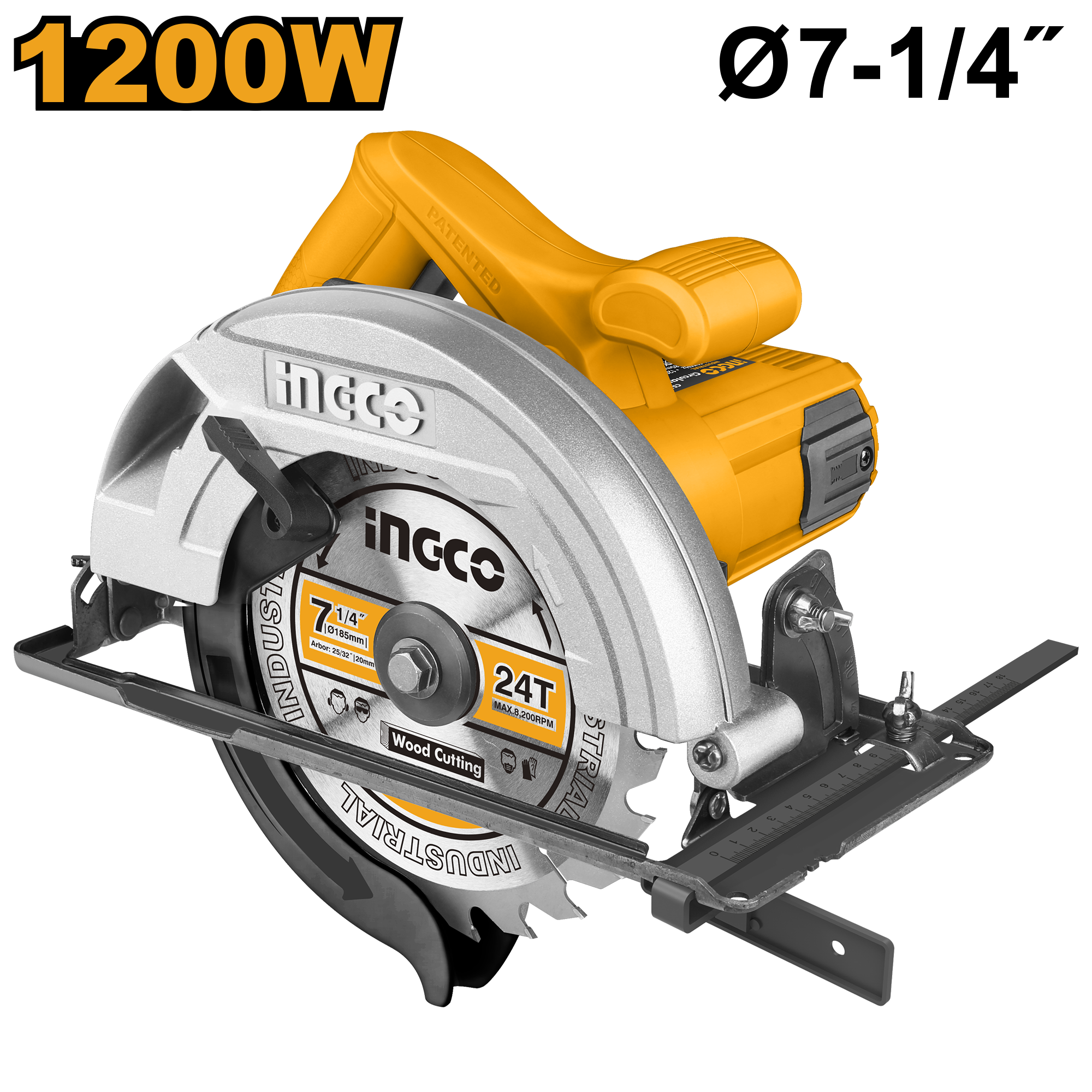 Sierra Circular 7-1/4 110/120V 60Hz 1200W 5000Rpm INGCO UCS18578 - MARKEMSTORE