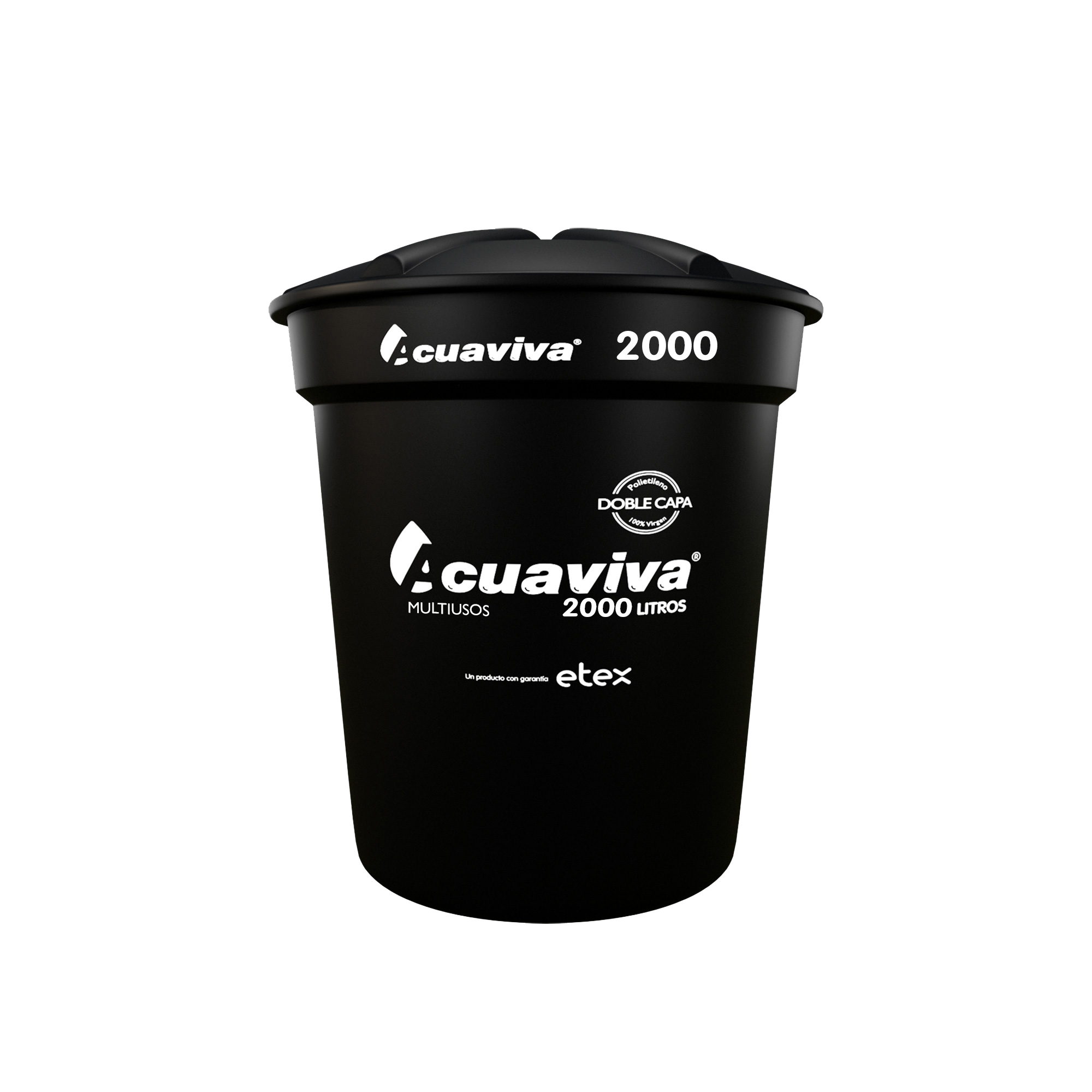 TANQUE AGUA 2000 LT CON CONEXIONES ACUAVIVA