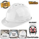 Casco de Seguridad Blanco Con Ventilacion Suspension Ingco Hsh802