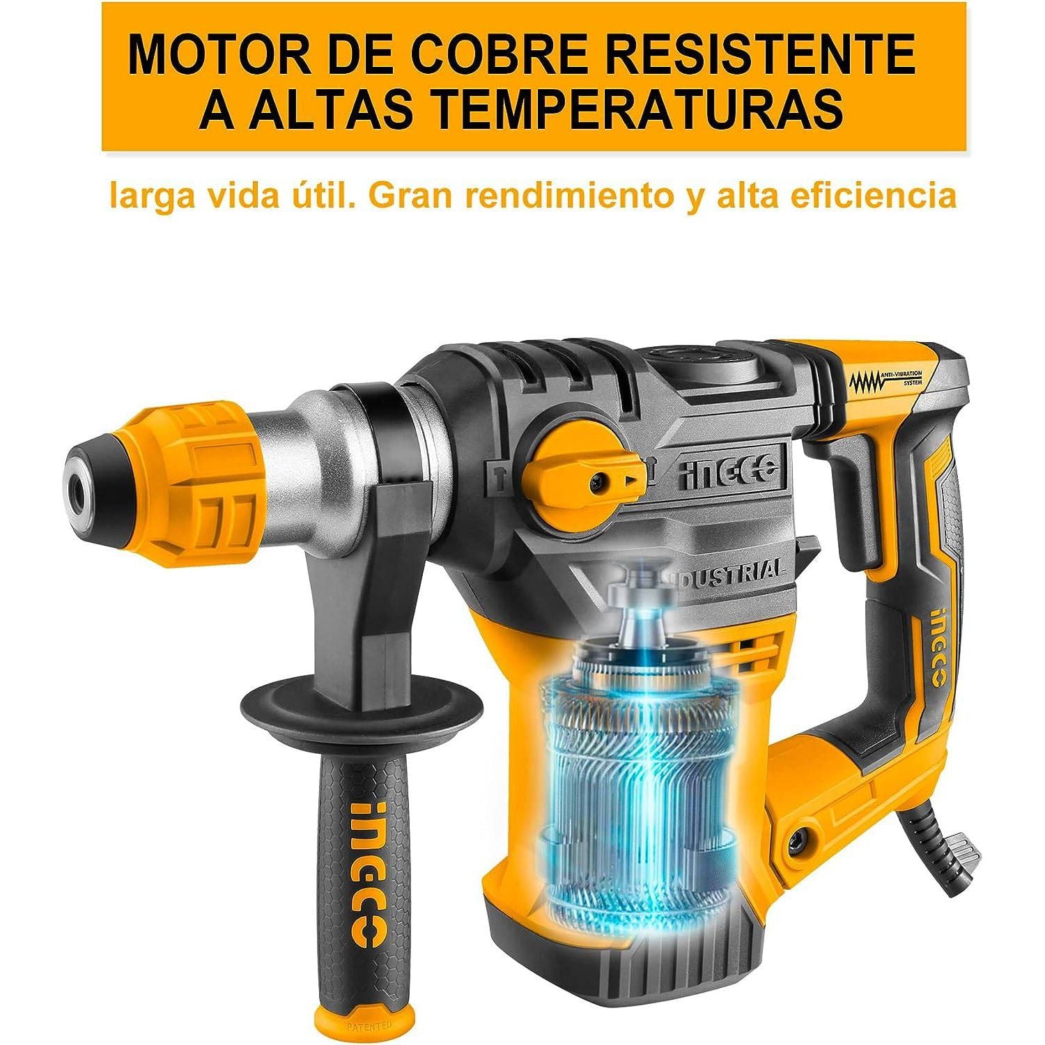 Rotomartillo 1500w 850rpm 4400bpm Ingco URH1500281 - MARKEMSTORE