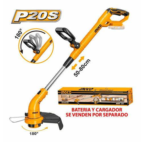 Guadañadora Inalambrica Ionlitio 20v Ingco 8200/min 300mm - MARKEMSTORE