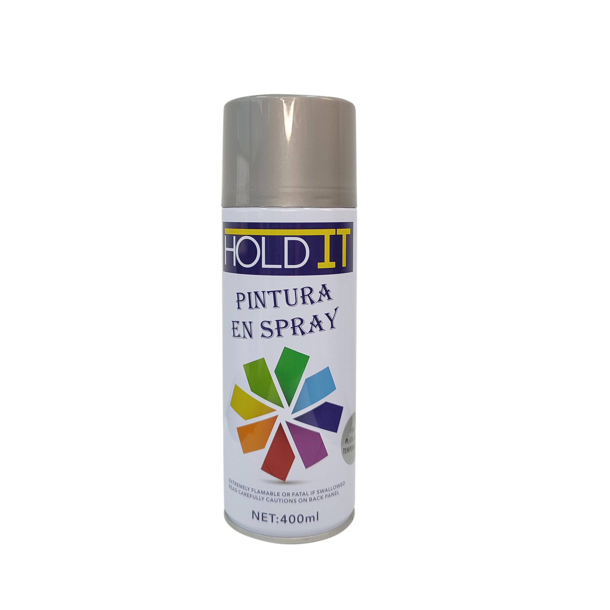 Pintura en Aerosol Alta Temperatura Color Plata 400 Hold It