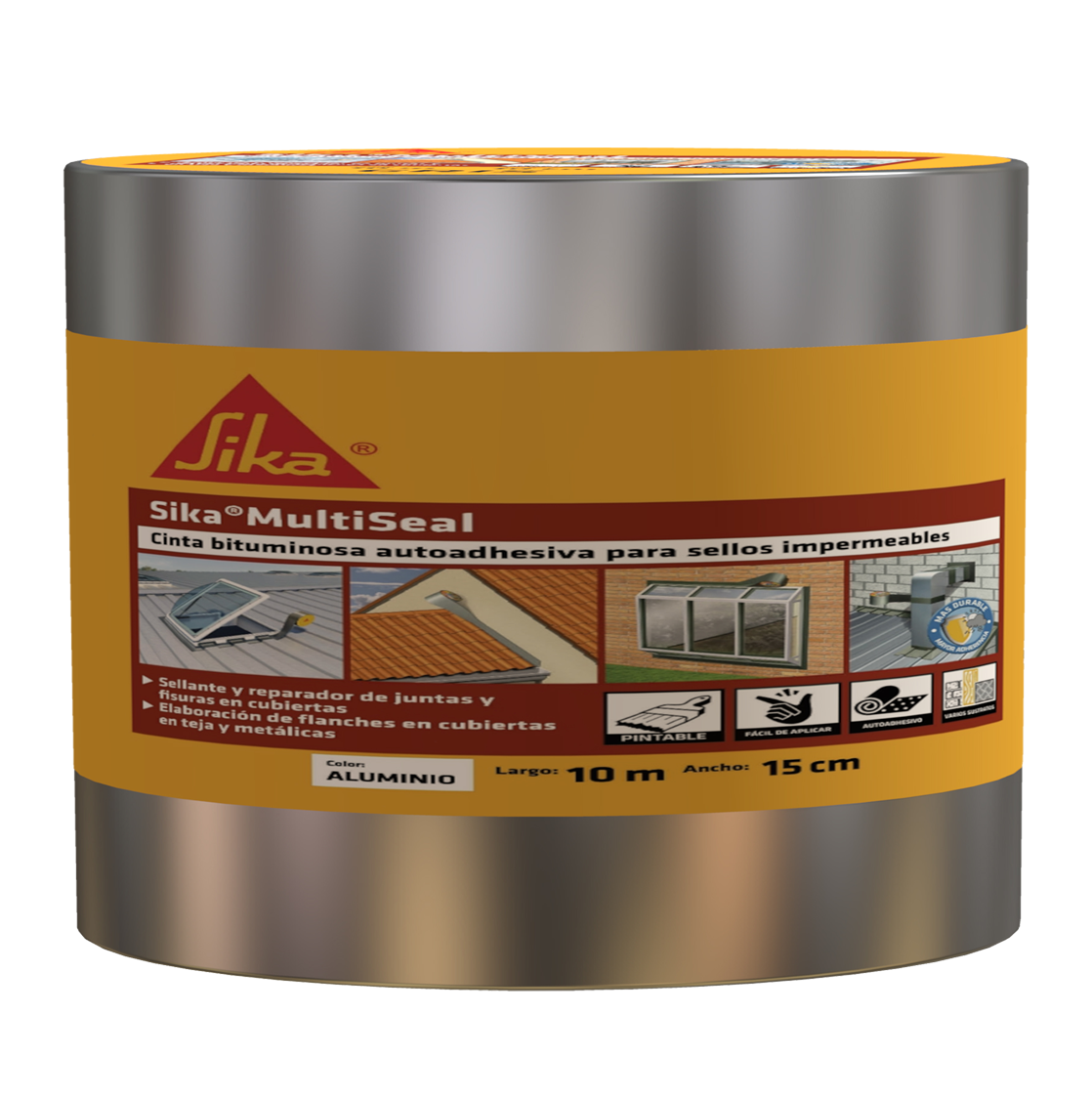 SIKA MULTISEAL 15CM ALUMINIO ROLLO 10MT