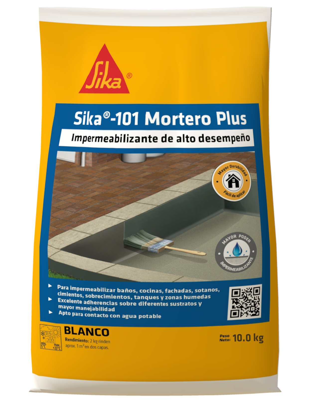 SIKA 101 MORTERO PLUS BLANCO 10 KG