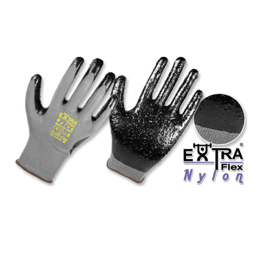 Guantes Nylon Recubiertos En Nitrilo Corrugado T-8 11916028 - MARKEMSTORE