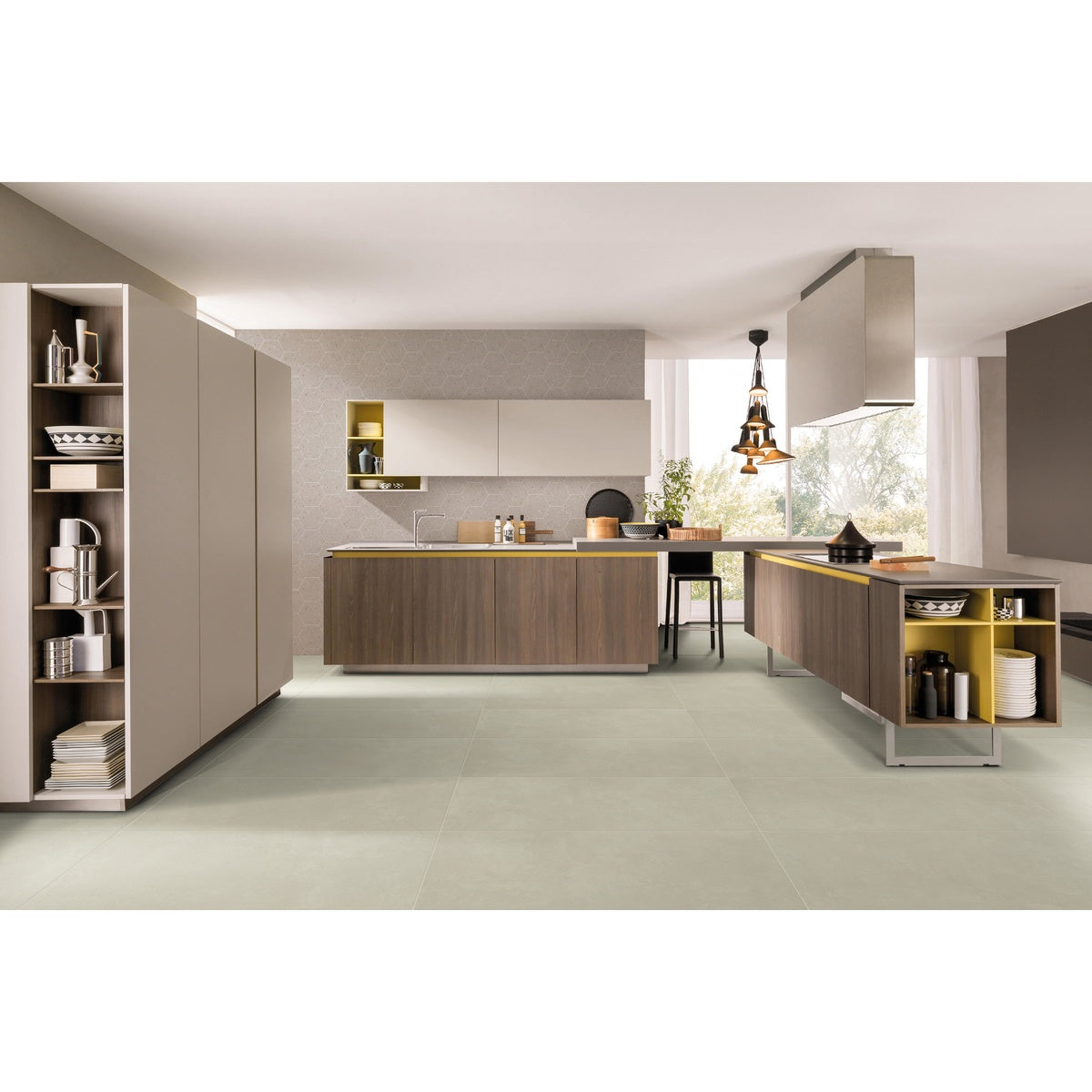 PORCELANATO Porcelatech® Rectificado Concrete ARD® PRO Marfil Caras Diferenciadas 61X121.5 CAJA 1.48