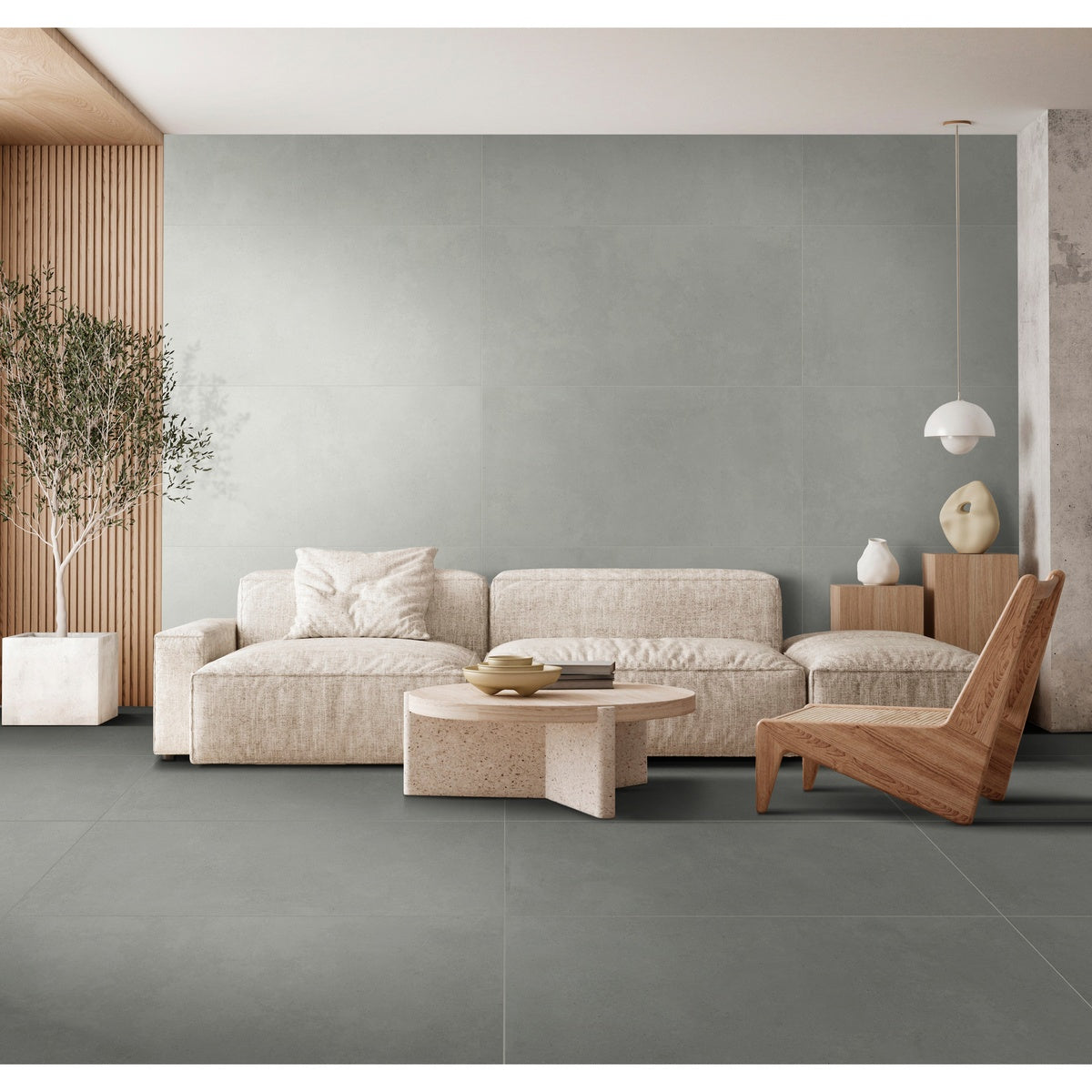 PORCELANATO Porcelatech® Rectificado Concrete ARD® PRO Gris Claro Caras Diferenciadas 61X121.5 CAJA 1.48