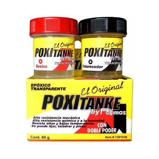 Poxitanke Transparente Poximas X 60 G ( 53Ml )  1301036 - MARKEMSTORE