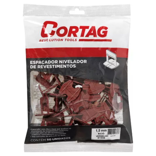 Separador Eco Para Nivelar Color Rojo De 1,5 Mm  Bolsa 50 Unds. CORTAG REF. 61336 - MARKEMSTORE