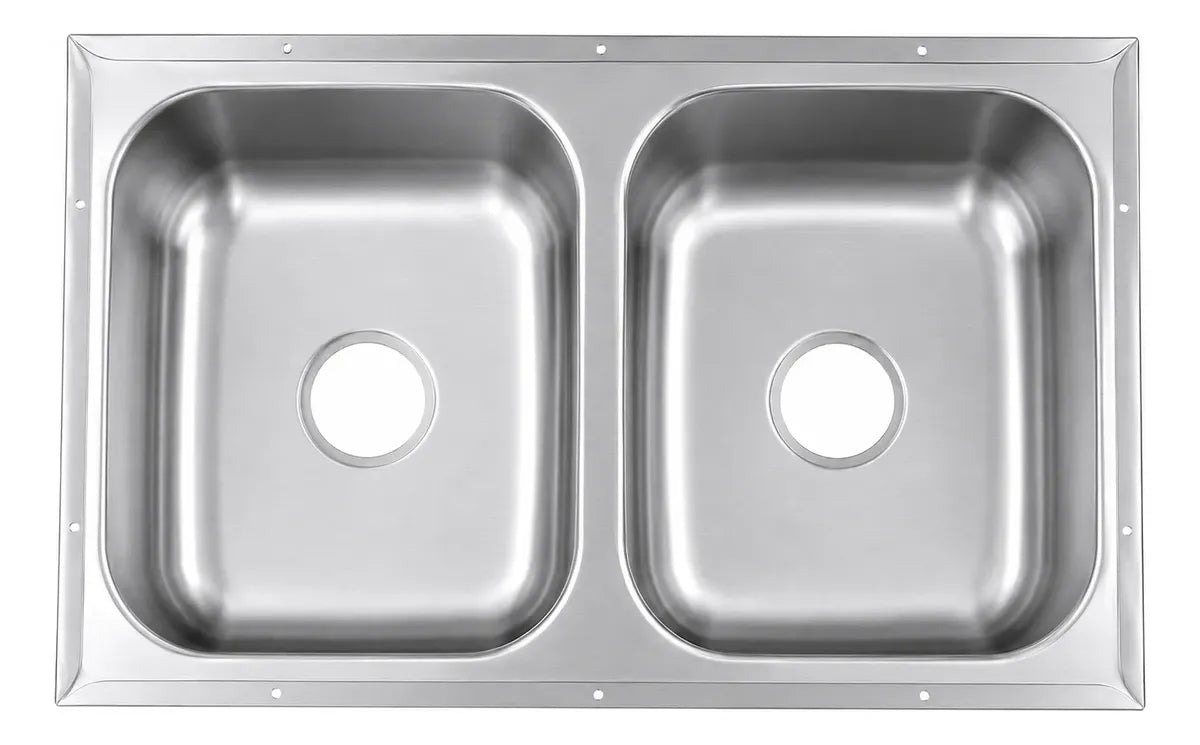 Lavaplatos Doble Submontar Atlantis Acero Inoxidable 82x43
