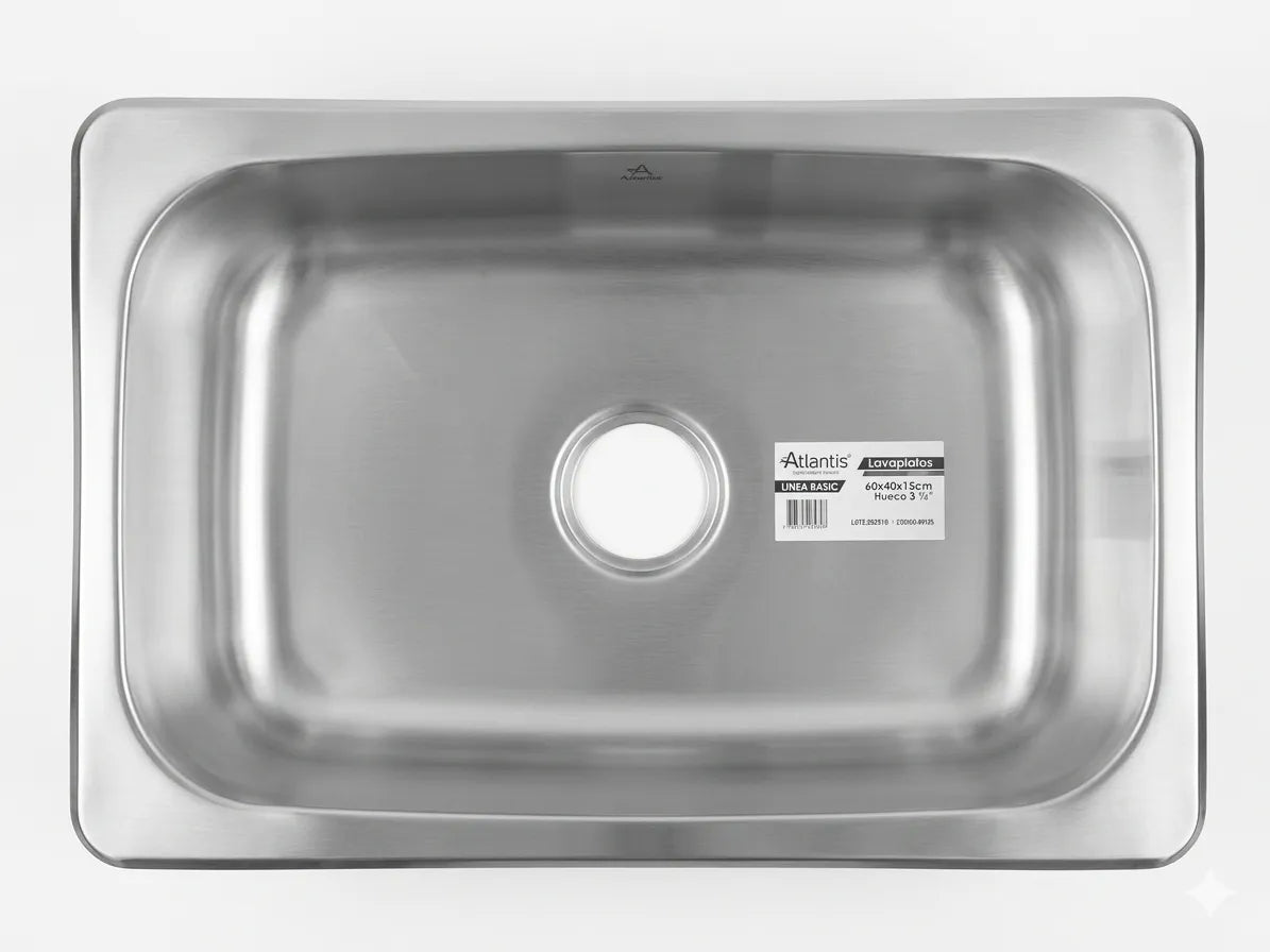 Lavaplatos Atlantis Acero Inoxidable 60x40cm