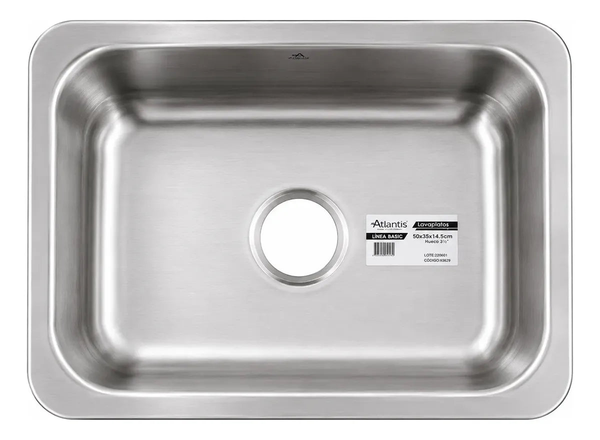 Lavaplatos Atlantis Acero Inoxidable 50x35cm
