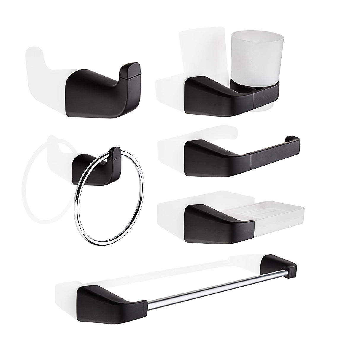 JUEGO ACCESORIOS CASCADE MATEBLACK 6 PZ