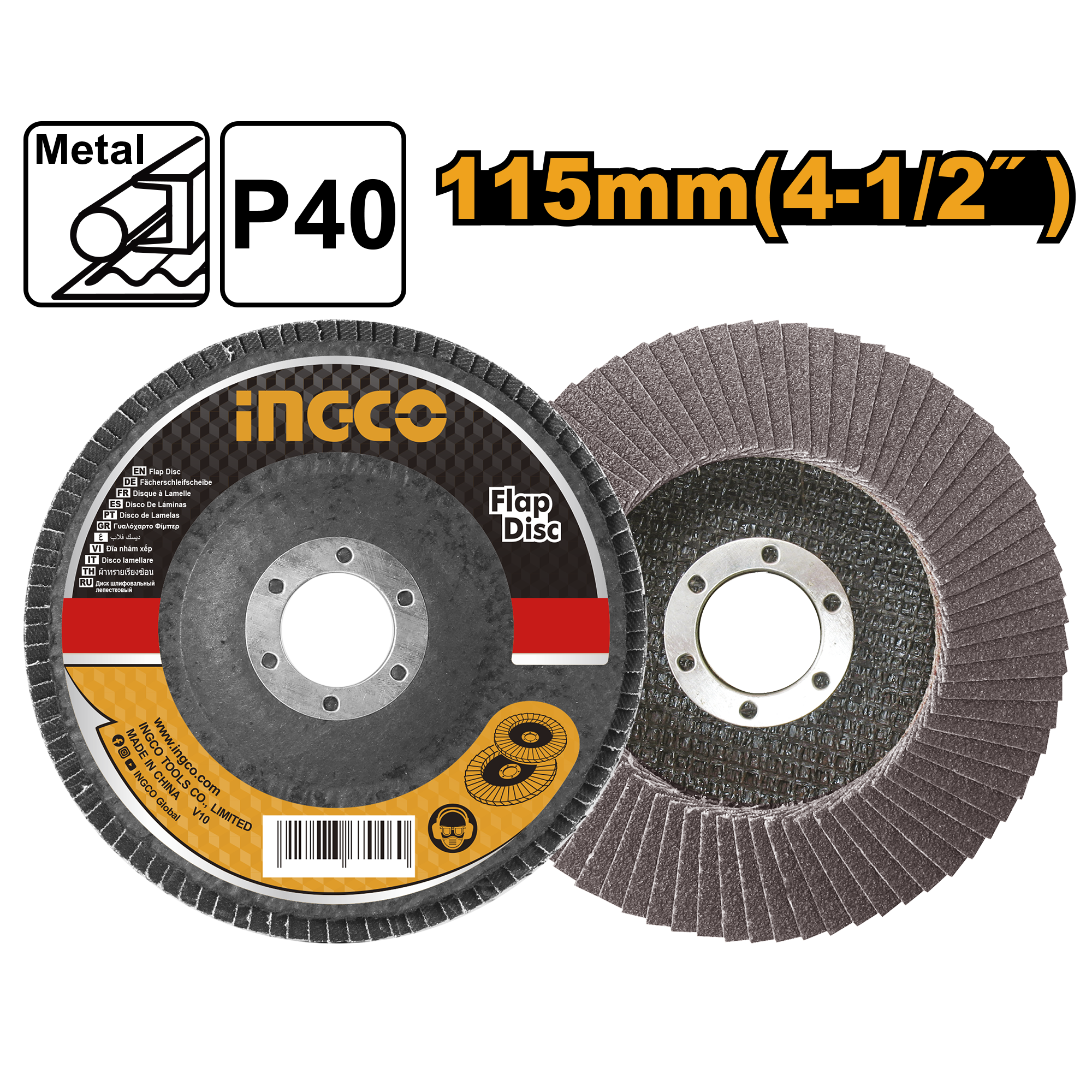 Disco Flap 115X22Mm G40 Ingco Fd1151 - MARKEMSTORE