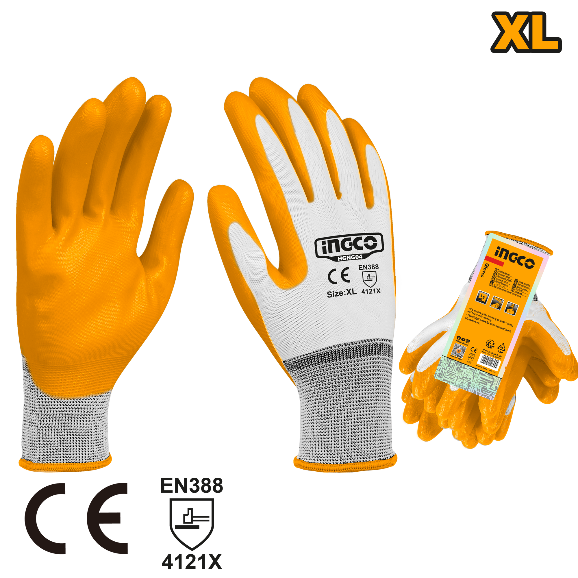 Guantes De Nitrilo T Xl INGCO HGNG04