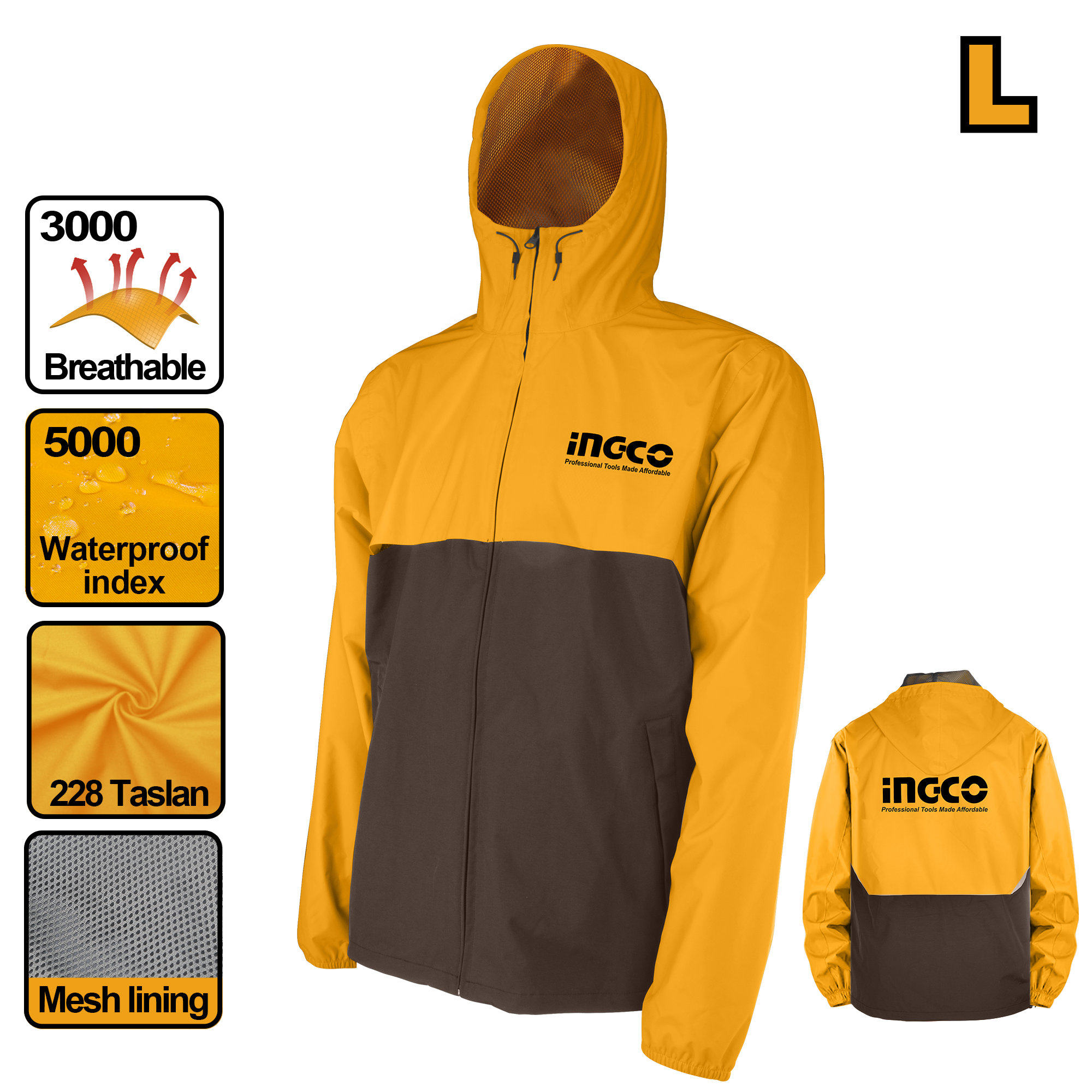 Chaqueta Talla L INGCO HJATL2281.L - MARKEMSTORE