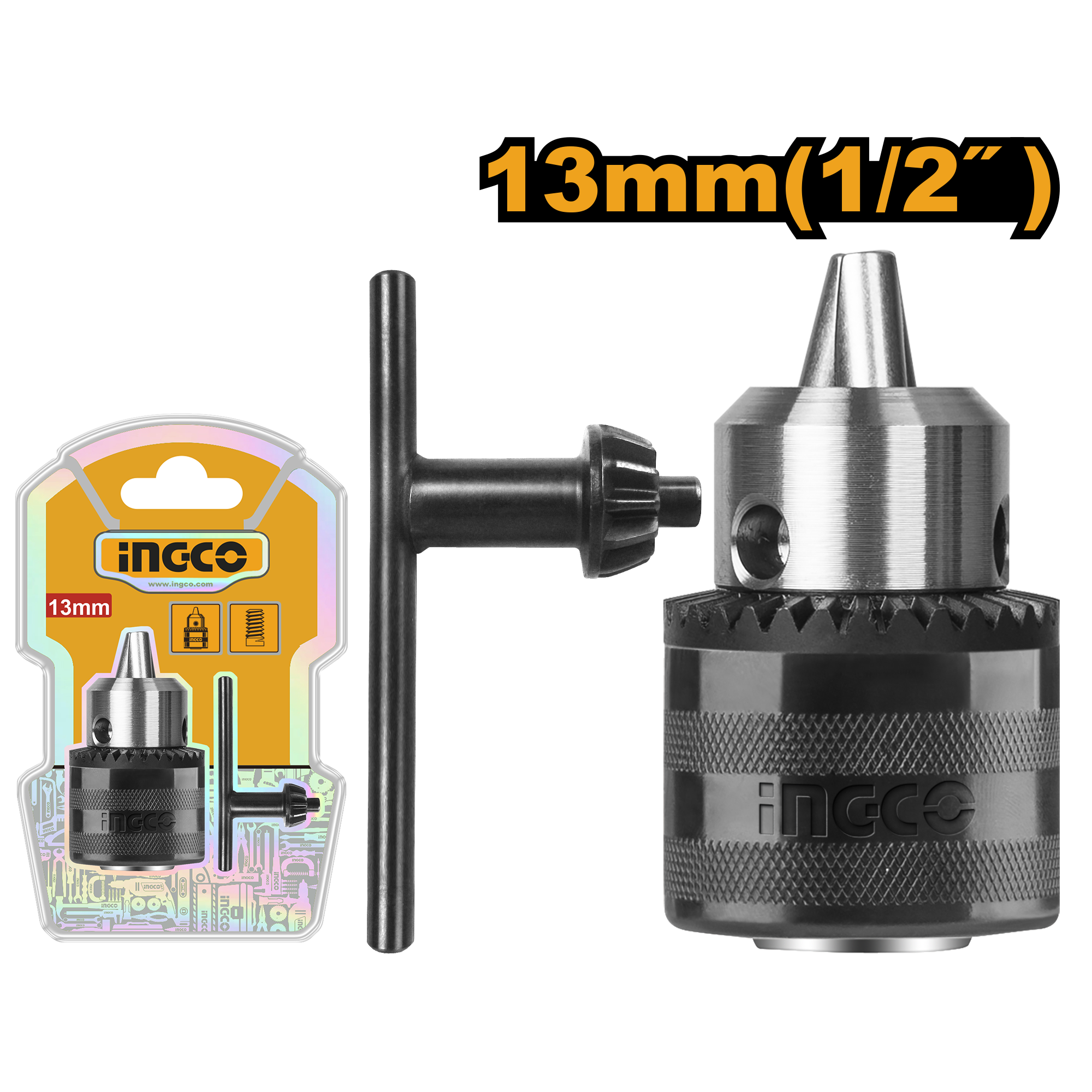 Mandril Taladro + Llave 1/2 - 20Unf  INGCO KC1301 - MARKEMSTORE