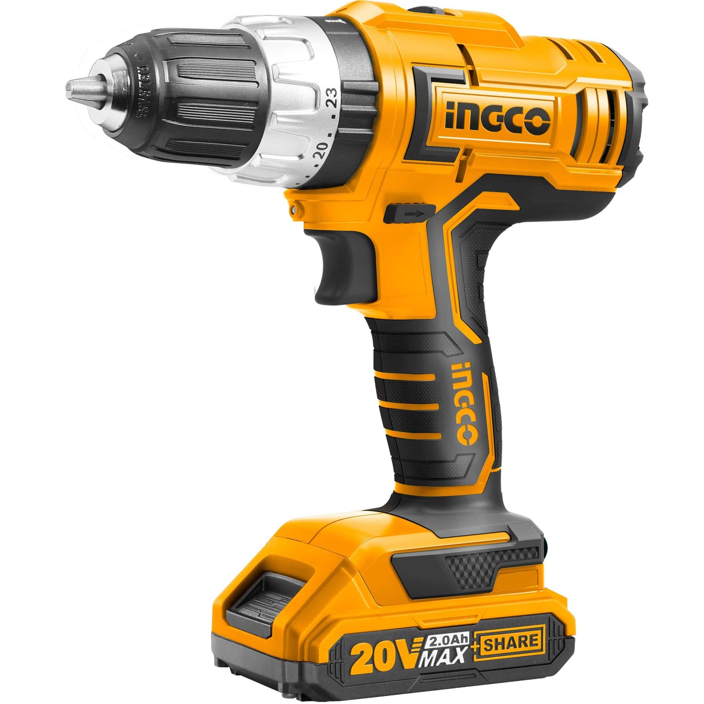 Ingco Taladro Inalambrico Ion Litio 20v 0-400/0-1500/min 45 - MARKEMSTORE