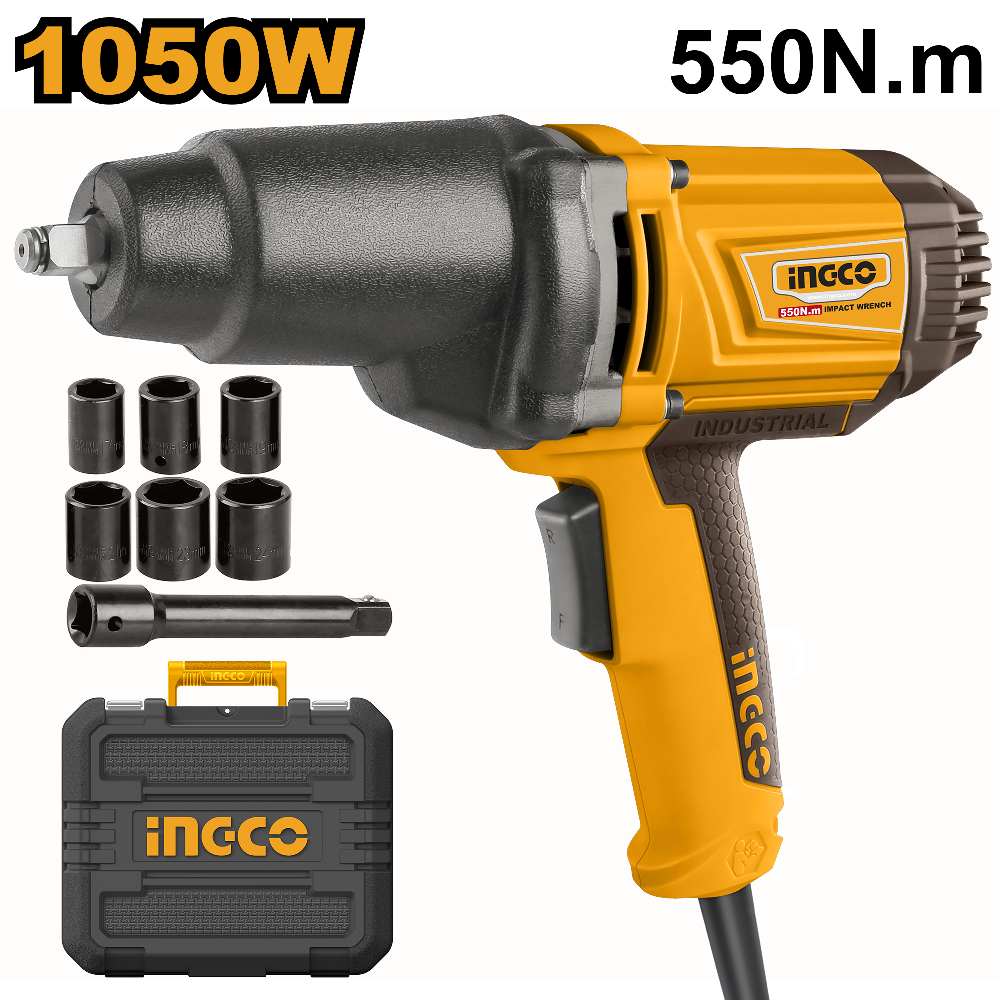 Llave De Impacto 1/2 110/120V 50/60Hz 550Nm 1050W  INGCO UIW10508