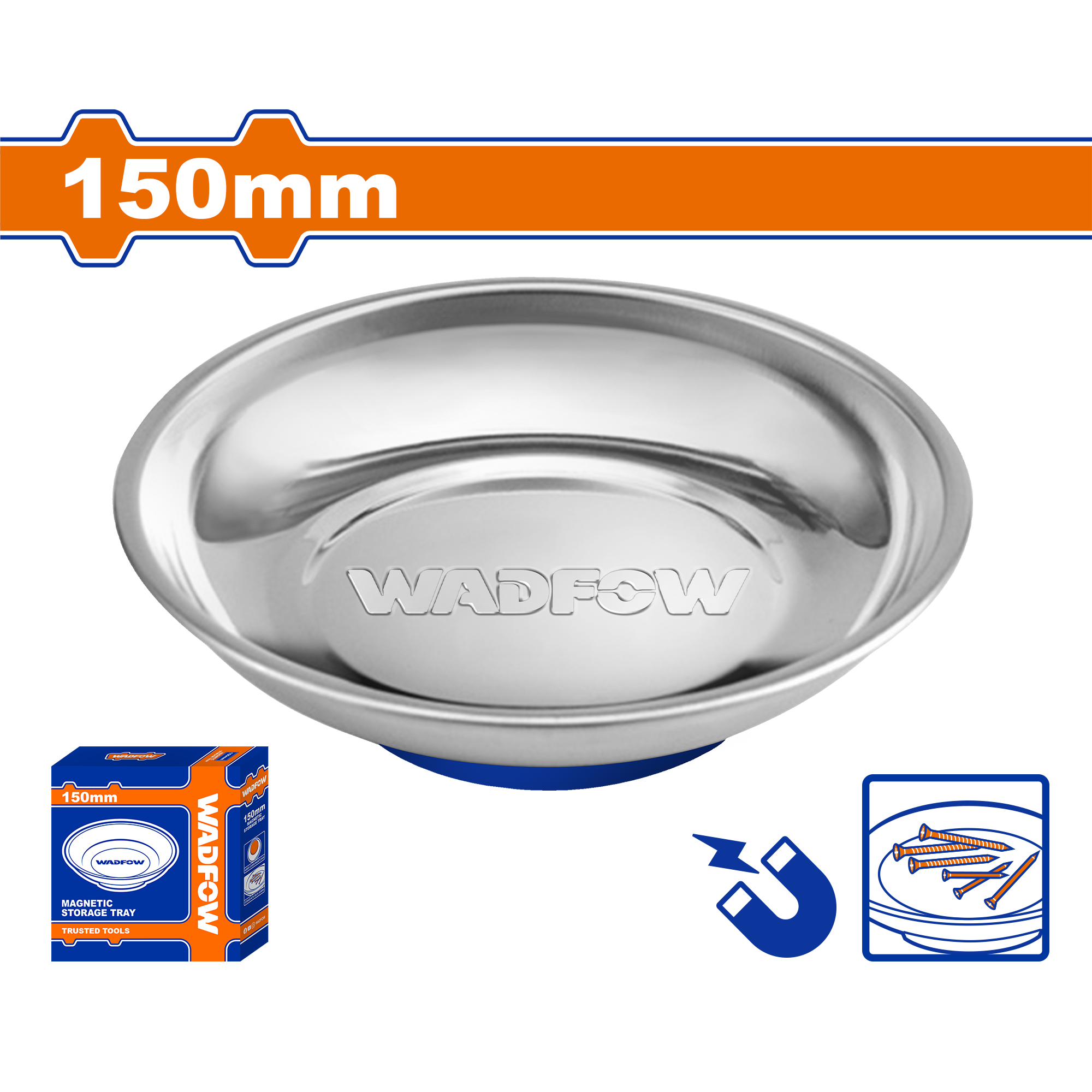 Bandeja Magnética SS 150mm WADFOW REF. WMC6001