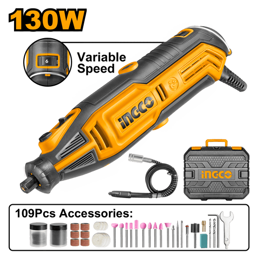 Mototool 130w Con 109 Accesorios mototool Ingco UMG13328 | MARKEMSTORE