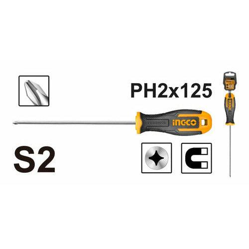 Destornillador Phillips 6x125mm Ingco Hs68ph2125 - MARKEMSTORE