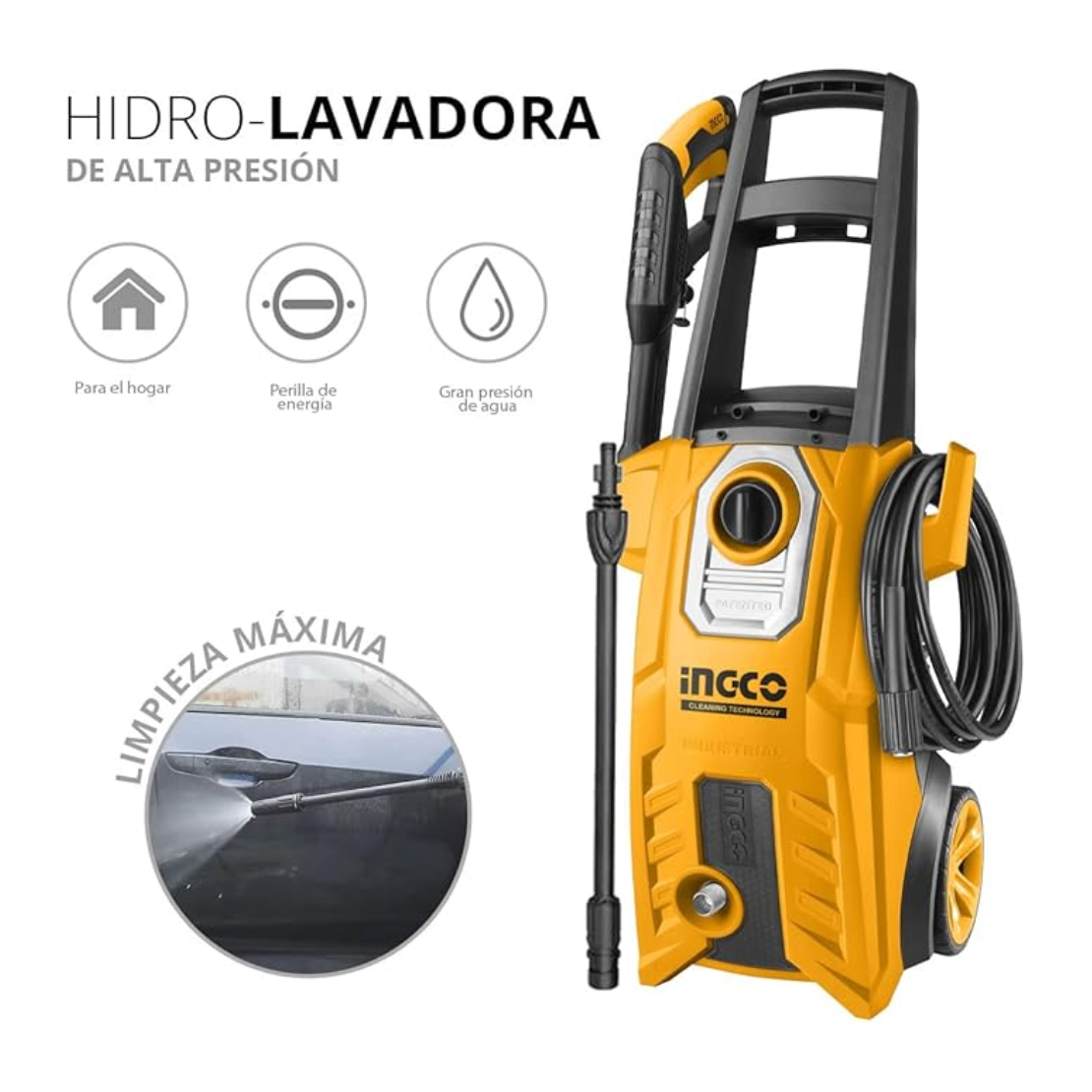 Hidrolavadora 1800W 2200 Psi 6l/min INGCO Uhpwr18008 - MARKEMSTORE
