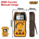 Multímetro Digital Industrial INGCO DM360011 TRUE RMS 600V | Tester Profesional