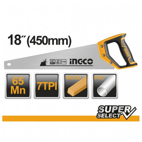 Serrucho 450MM SS Ingco HHAS15450 - MARKEMSTORE